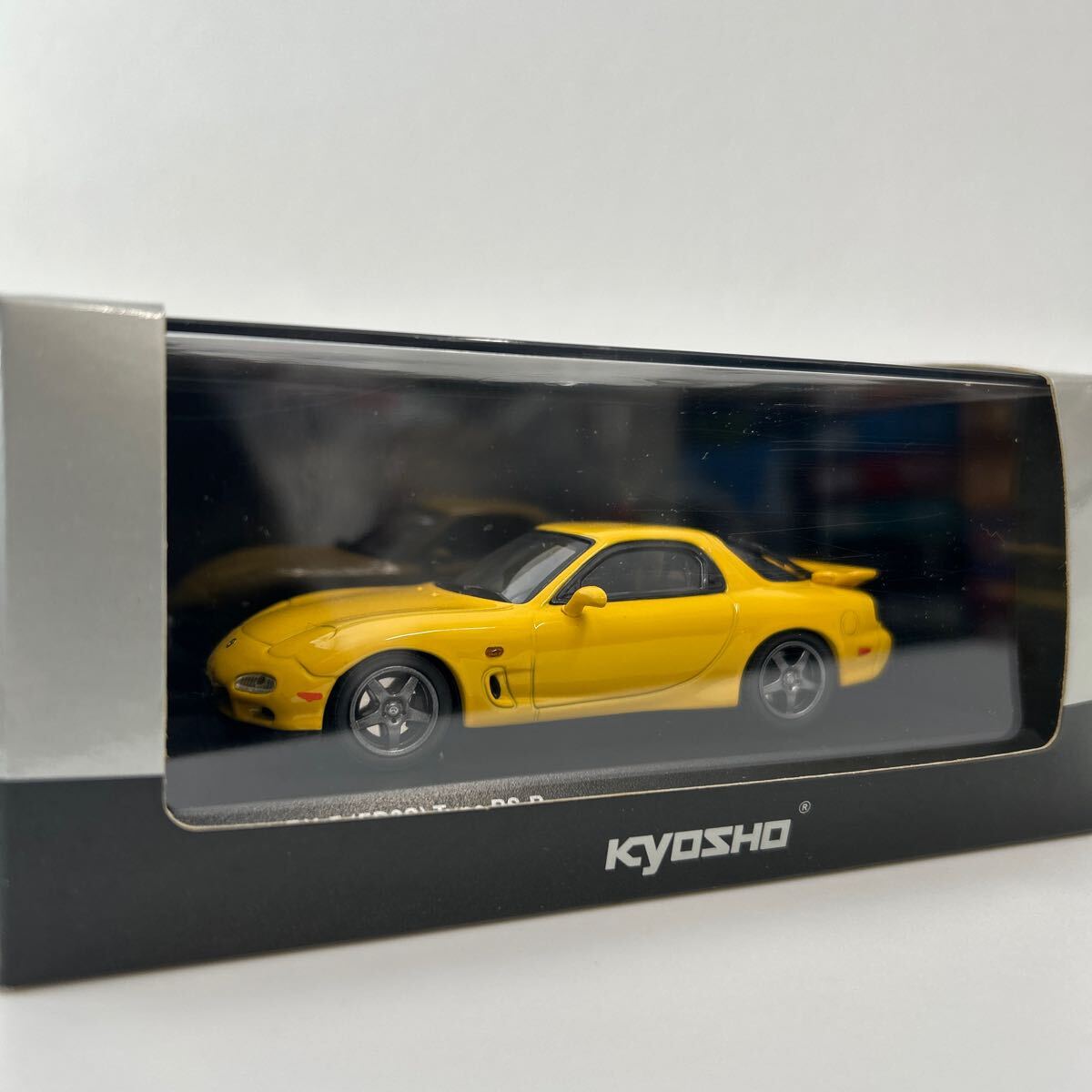 マツダ RX-7 タイプRS-R 1997 (サンバストイエロー) (1/43スケール 京商オリジナル K03702Y)