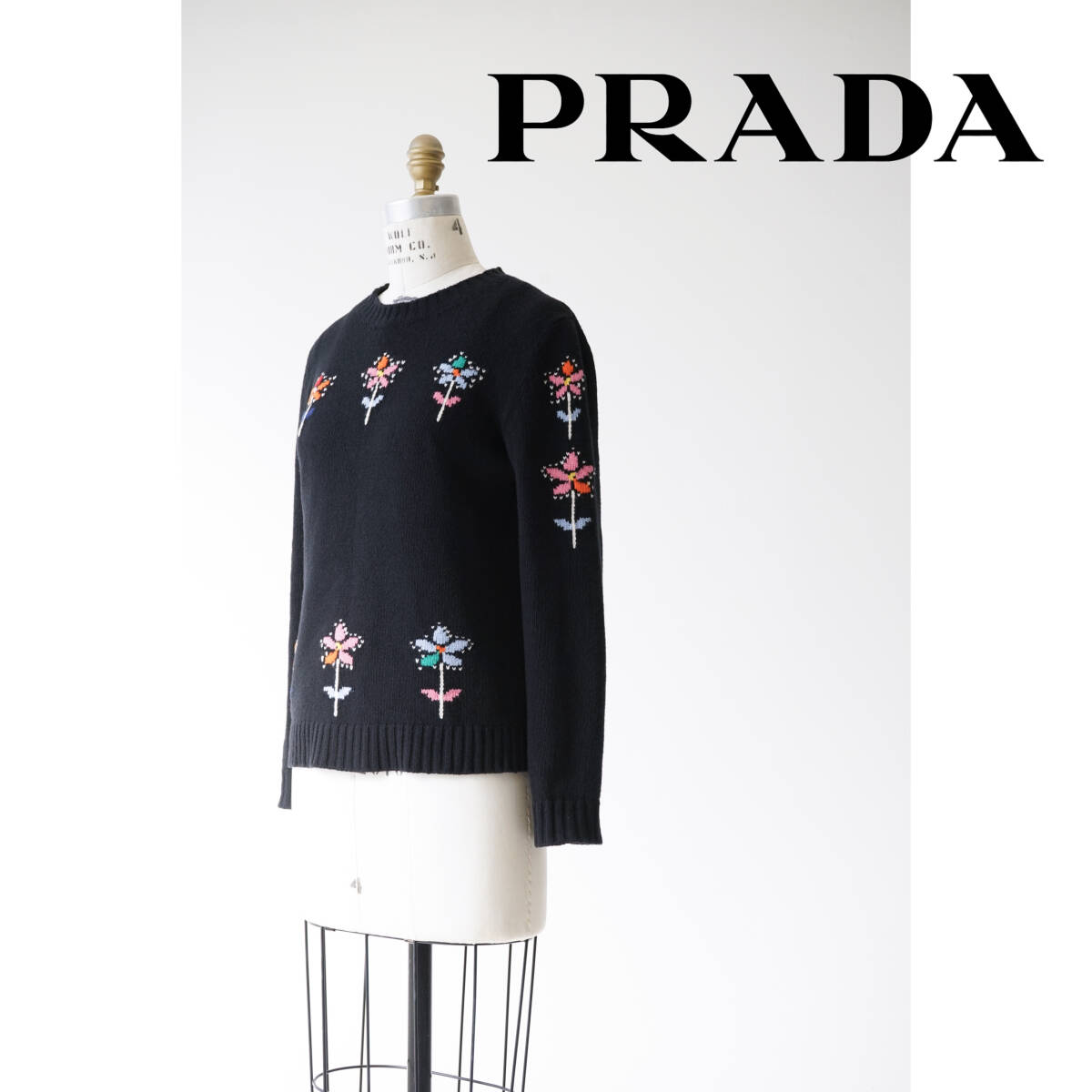 PRADA プラダ 花柄 ニット セーター size 36 0321781