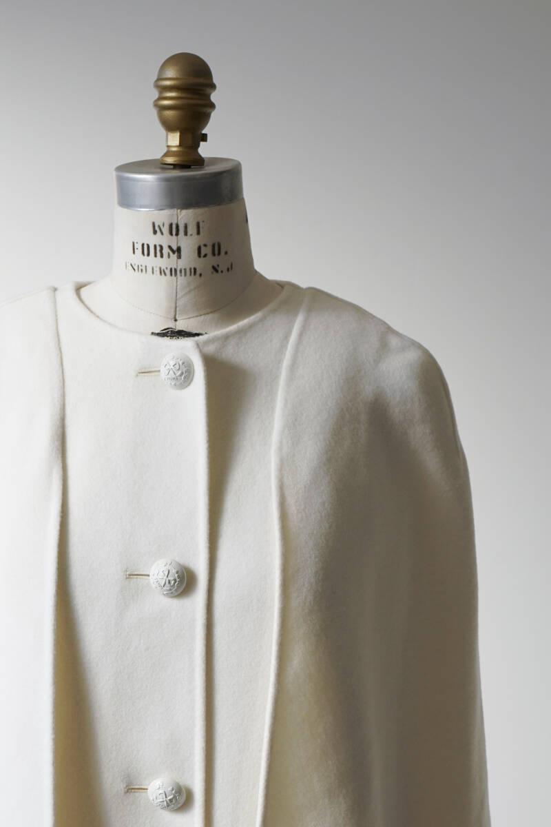 FENDI フェンディ フォックスファー ノーカラー ケープコート size 40 0228088