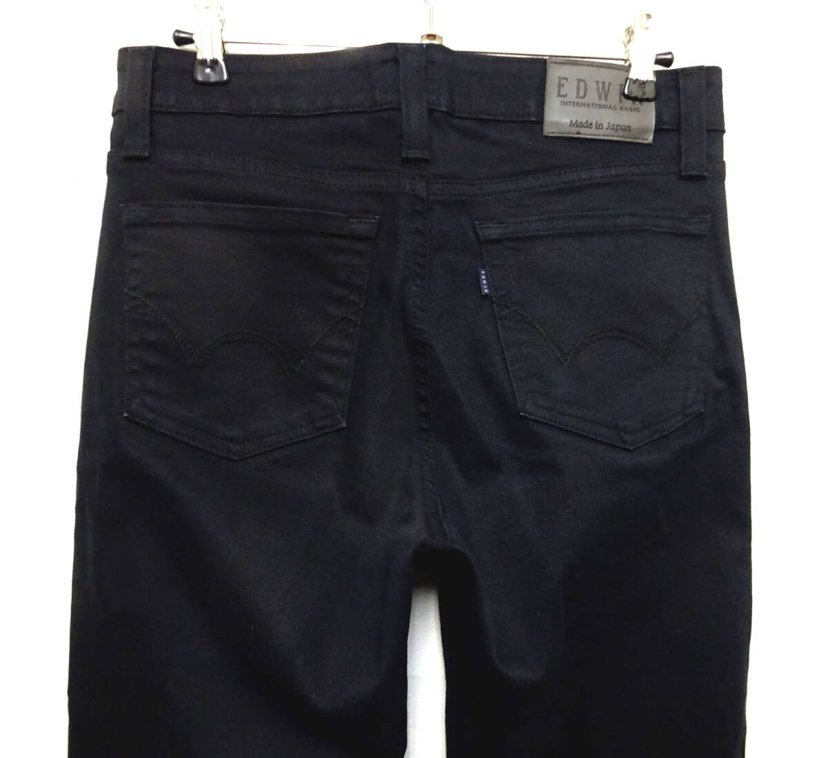 ★EDWIN INTERNATIONAL BASIC ME423 エドウィン / ストレッチ・デニムパンツ・フレアパンツ・ブラック・サイズ：30 / USED_画像2