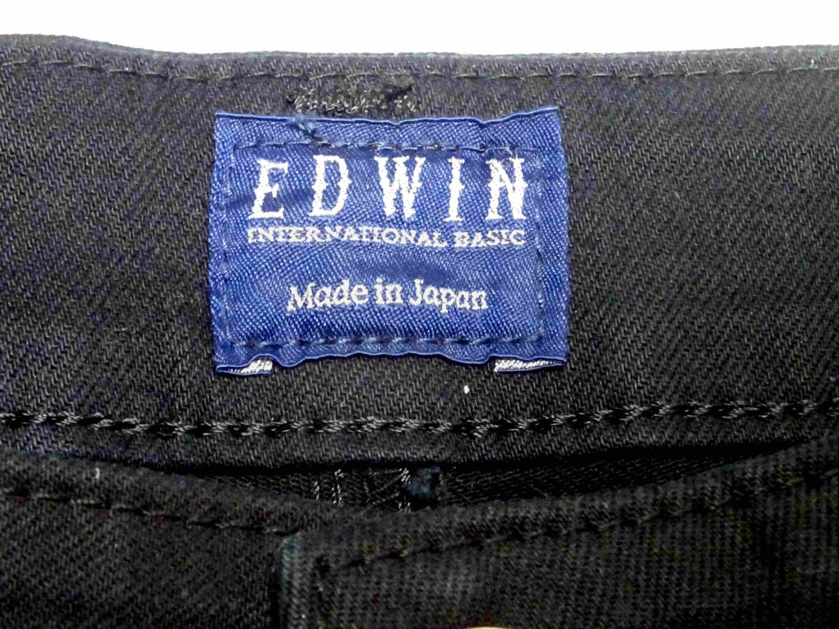 ★EDWIN INTERNATIONAL BASIC ME423 エドウィン / ストレッチ・デニムパンツ・フレアパンツ・ブラック・サイズ：30 / USED_画像4