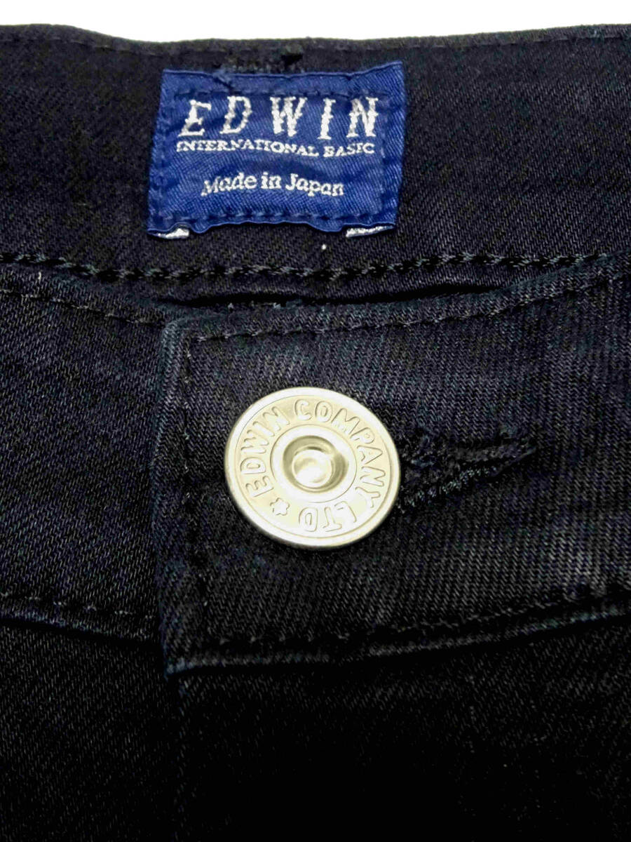★EDWIN INTERNATIONAL BASIC ME423 エドウィン / ストレッチ・デニムパンツ・フレアパンツ・ブラック・サイズ：30 / USED_画像3