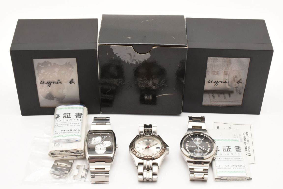 【祝開店！大放出セール開催中】 腕時計3点セット ゲス GUESS アニエスベー b agnes まとめ品 トップス