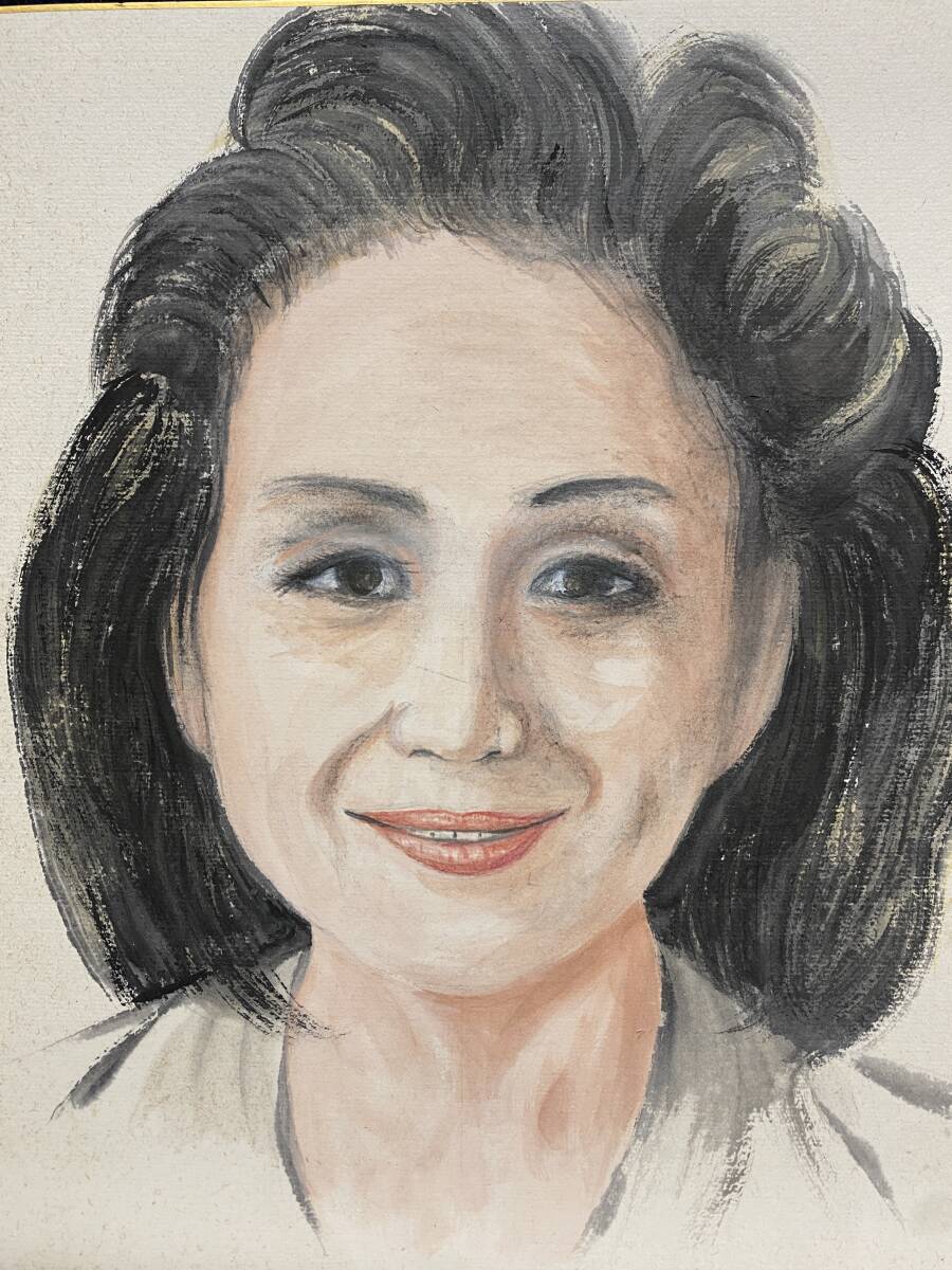 小倉茂山 田中喜子 女優(yōu) 役者 渡る世間は鬼ばかり 似顔絵 絵畫 小倉 茂山 色紙畫 絵畫 古畫 水彩畫 人物畫 美品 珍品