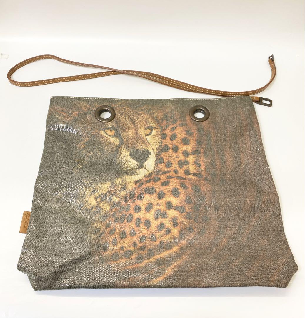 4417 美品 ロベルトカバッリ ヒョウ柄 トートバッグ 2way レオパード柄