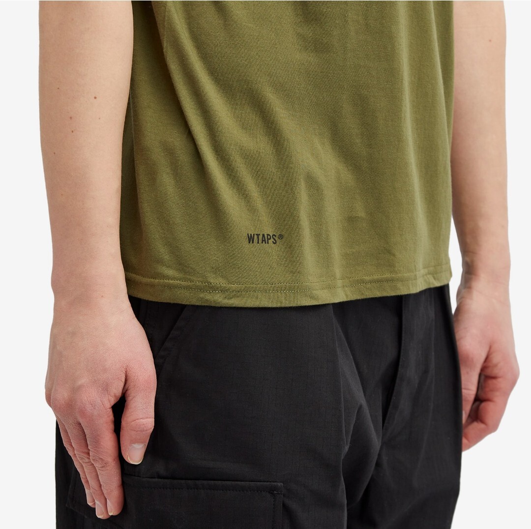 WTAPS WTaps skivviesskibi бисер футболка оливковый 1 листов одиночный товар CREW NECK T-SHIRT TEE размер S Япония M передний и задний (до и после) новый товар olive включая доставку 