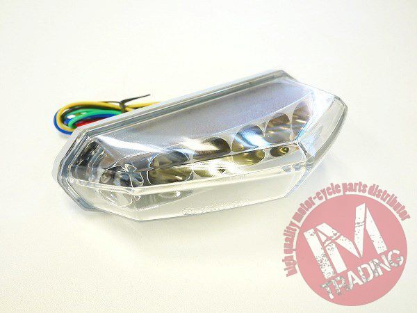 ウインカー付きLEDアローテールランプ クリアレンズ バイク用 スポーツスター　ダイナ　ソフテイル　XL FXD FLST FXST等に