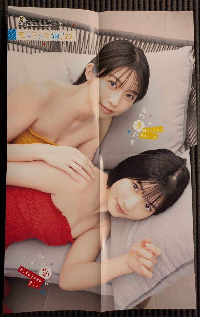 【ポスター/牧野真莉愛 北川莉央(モーニング娘?！?2)】少年チャンピオン2022年No.27 付録