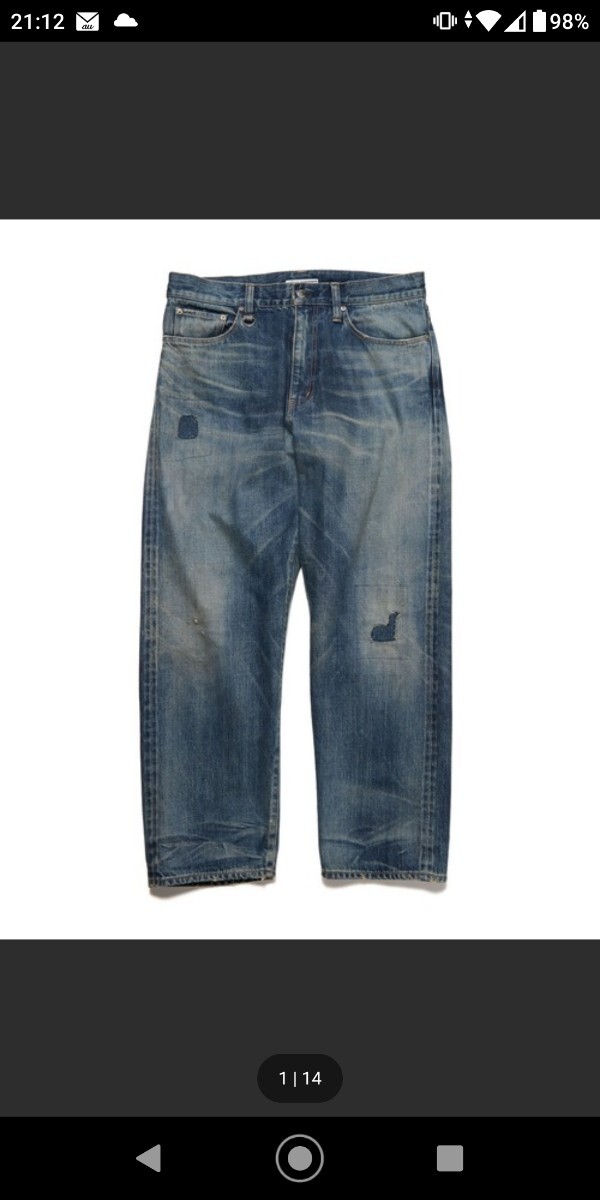 uniform experiment 25SS DAMAGE REGULAR FIT JEANS uniform experiment 25SS DAMAGE REGULAR FIT JEANS
