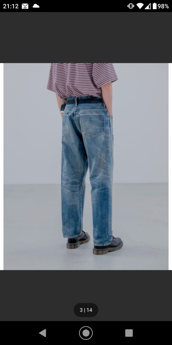 uniform experiment 25SS DAMAGE REGULAR FIT JEANS
