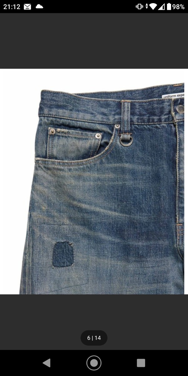 uniform experiment 25SS DAMAGE REGULAR FIT JEANS uniform experiment 25SS DAMAGE REGULAR FIT JEANS