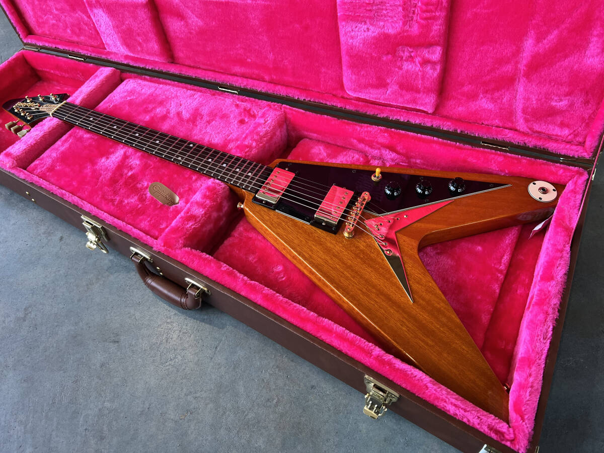Joe Bonamassa 1958 &&#34;Amos&#34; Korina Flying-V Outfit Epiphone колли na flying V