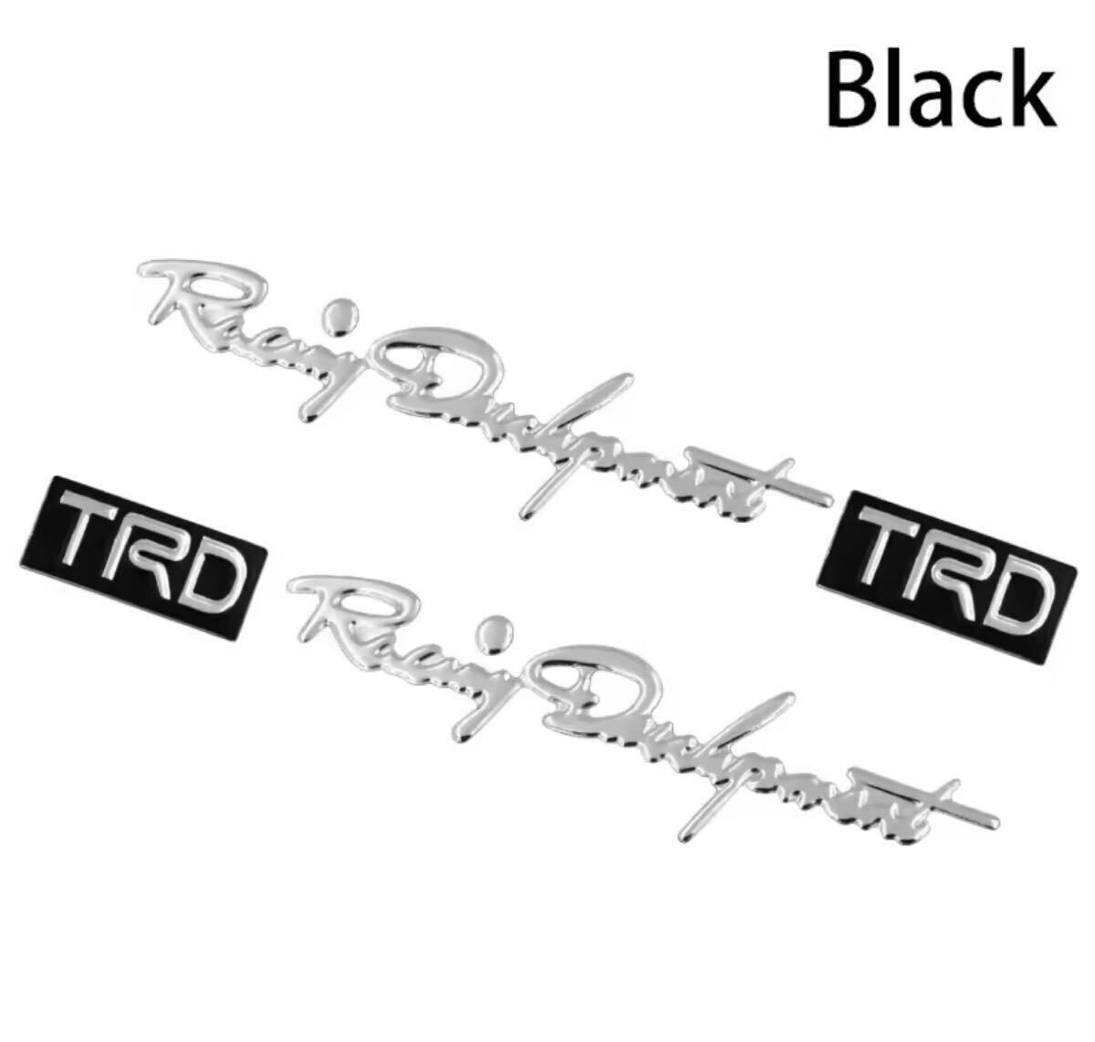 トヨタ TRD ステッカー ブラック/メッキシルバー　２枚！！_画像1