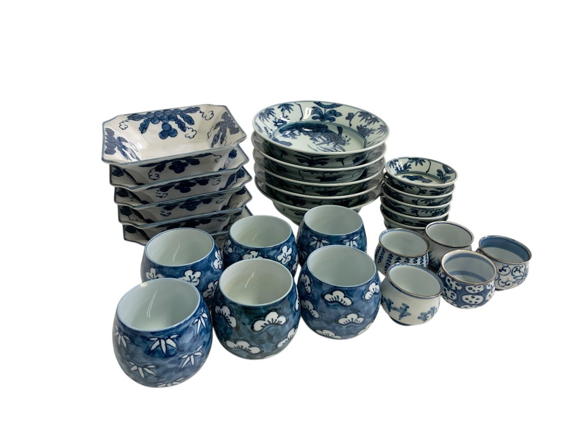 館林源右衛門 伊万里 染付 まとめ 湯呑み 小鉢 小皿 和食器 食器 館林源右衛門 伊万里 染付 まとめ 湯呑み 小鉢 小皿 和食器 食器