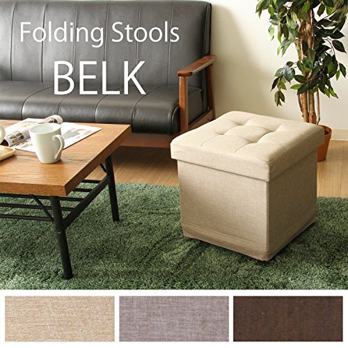 不二貿(mào)易 収納スツール キャスター付き 椅子 折りたたみ 収納ボックス 座れる オットマン 幅38×奧行38×高さ39.5cm ブラウン ベルク