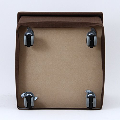 不二貿(mào)易 収納スツール キャスター付き 椅子 折りたたみ 収納ボックス 座れる オットマン 幅38×奧行38×高さ39.5cm ブラウン ベルク