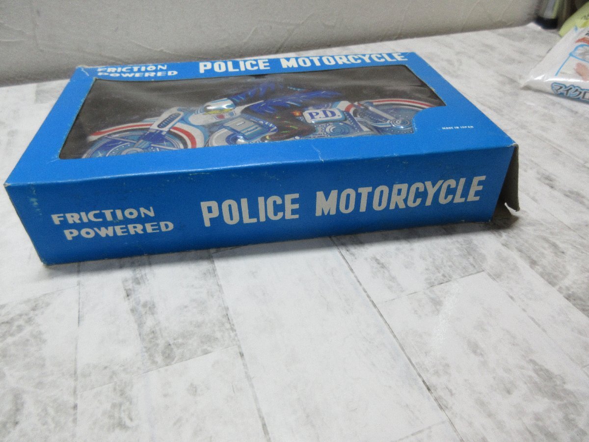 !_yo6 1. мотоцикл фрикцион POLICE MOTORCYCLE Police мотоцикл жестяная пластина полиция [ звезда видеть ]
