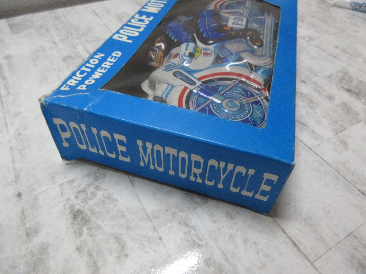!_yo6 1. мотоцикл фрикцион POLICE MOTORCYCLE Police мотоцикл жестяная пластина полиция [ звезда видеть ]