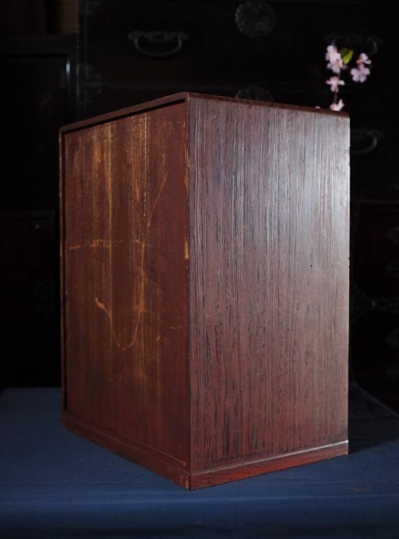昭和レトロ小さな根來キャビネット 昭和中期　古録展 送料別Eサイズ　中古 品番S10458