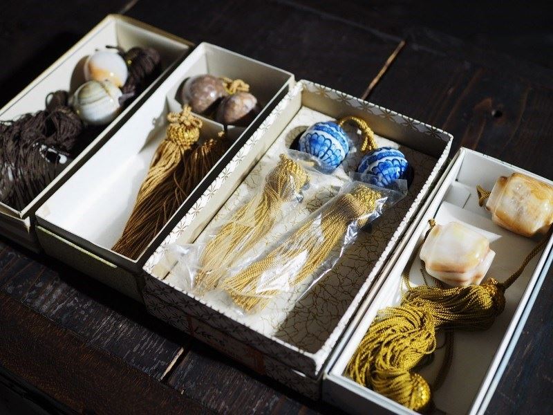 掛軸の風鎮４セットまとめて 古録展 送料別 Bサイズ　中古 品番H1577