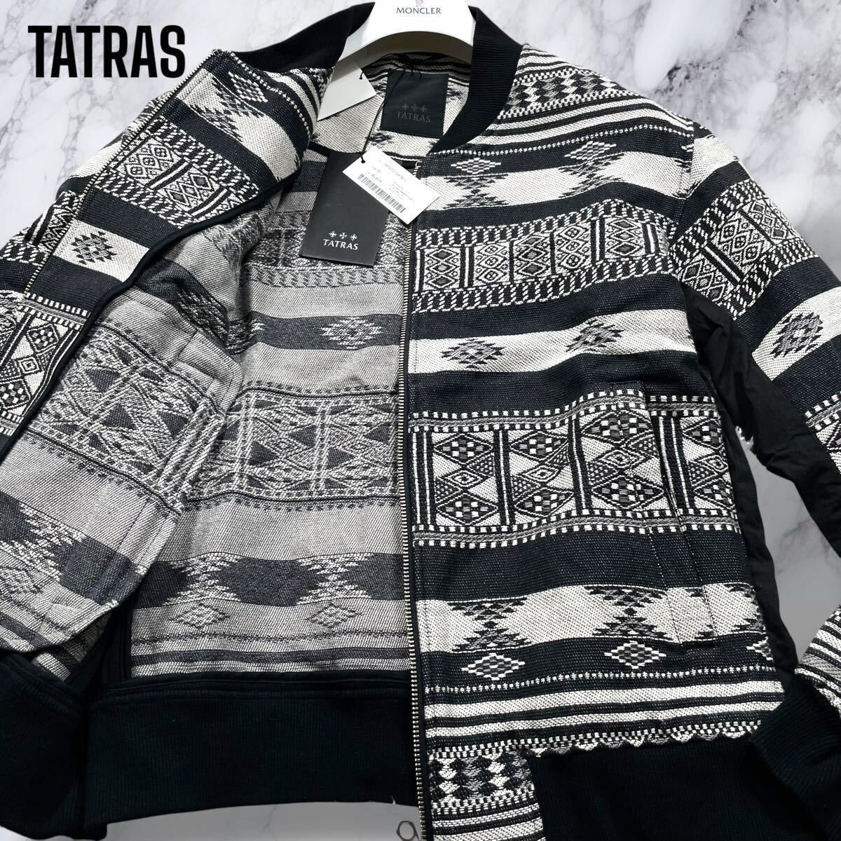 未使用タグ付/希少L/21SS◎タトラス ジャカード織 ブルゾン 未使用タグ付/希少L/21SS◎タトラス ジャカード織 ブルゾン