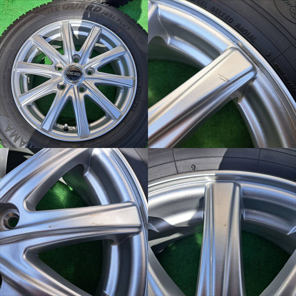 195/65R15 SPORT RUOTA アルミホイール ノア ヴォクシー ステップワゴン ヨコハマ アイスガード IG50プラス スタッドレスタイヤ 2018年制 