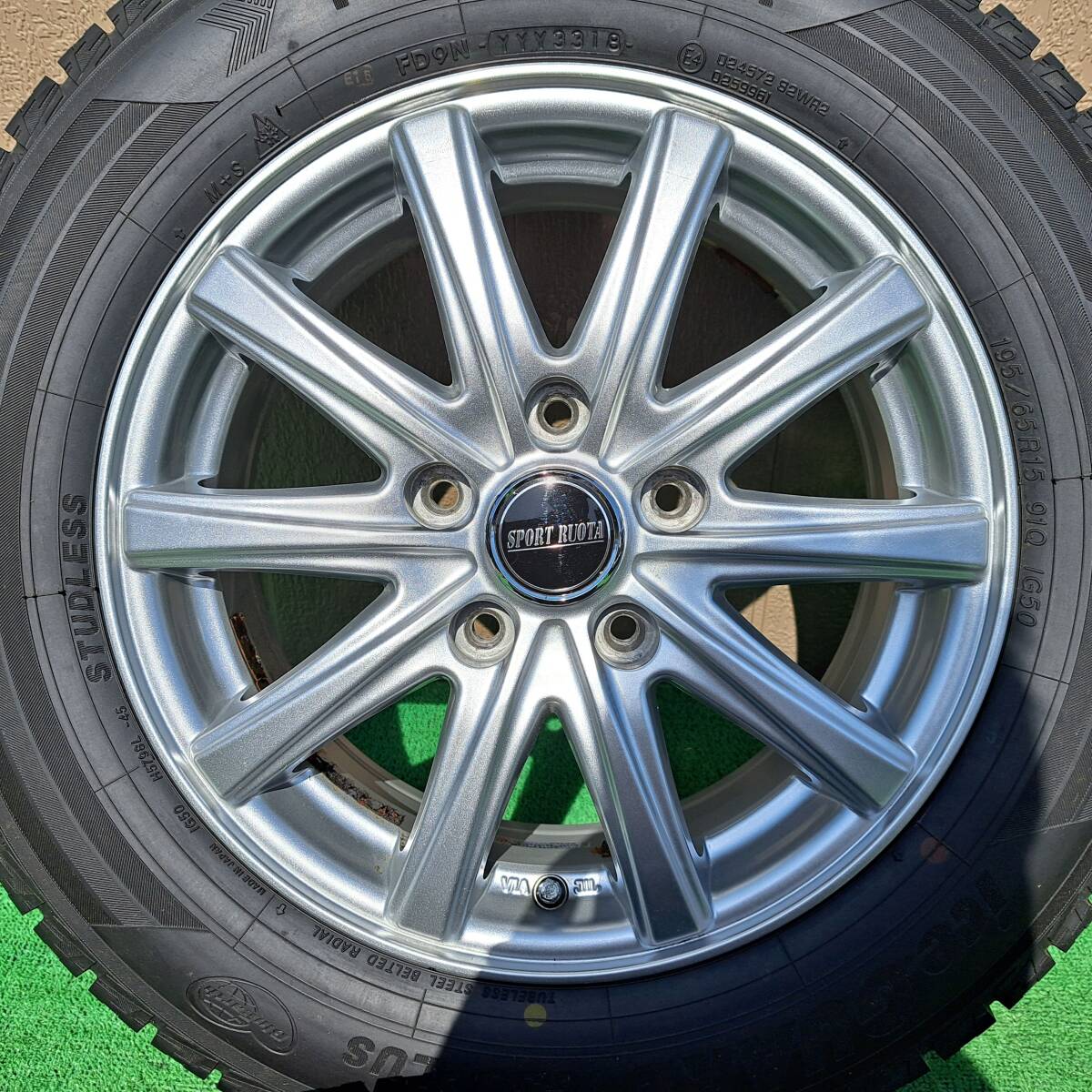 195/65R15 SPORT RUOTA アルミホイール ノア ヴォクシー ステップワゴン ヨコハマ アイスガード IG50プラス スタッドレスタイヤ 2018年制 