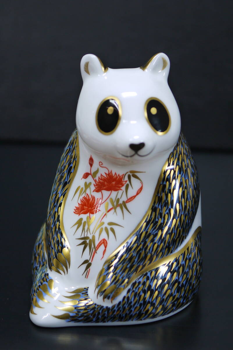 ロイヤルクラウンダービー　ペーパーウェイト　パンダ　伊萬里