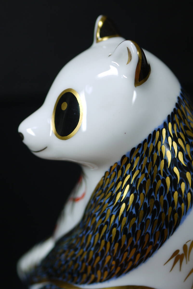 ロイヤルクラウンダービー　ペーパーウェイト　パンダ　伊萬里