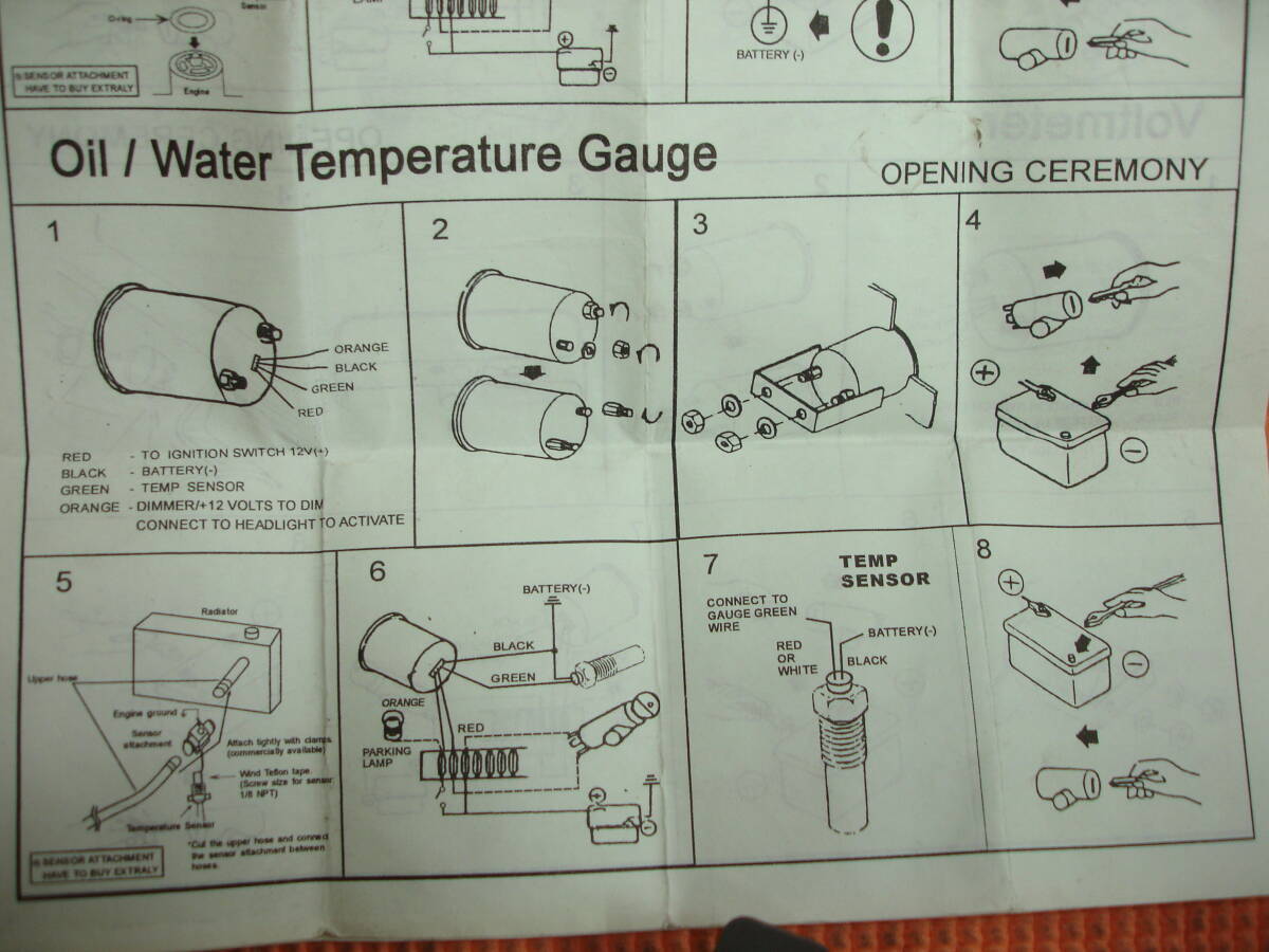 オートゲージ AUTO GAUGE 水温計 57mm LEDバックライト NEW アメ車 旧車 HODROD コルベット カマロ シェベル インパラ ベルエア 格安_画像9