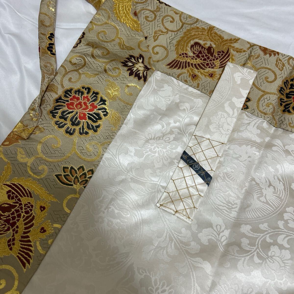 美品 日蓮宗【金襴七条袈裟】正絹 法要 葬儀 仏具 僧侶 葬儀 美品 日蓮宗【金襴七条袈裟】正絹 法要 葬儀 仏具 僧侶 葬儀