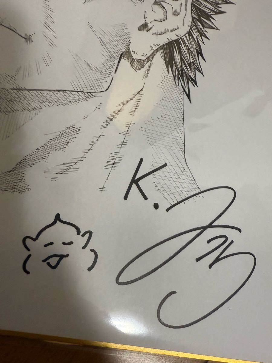 本物」三浦健太郎 ベルセルク ガッツ 直筆イラスト サイン色紙 本物」三浦健太郎 ベルセルク ガッツ 直筆イラスト サイン色紙