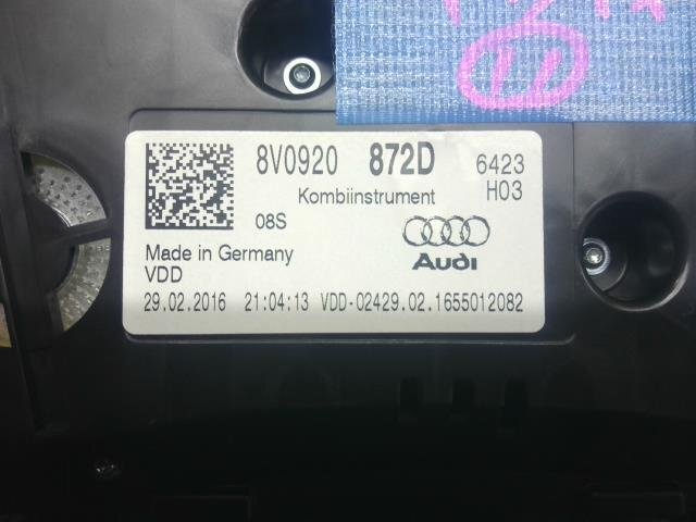 アウディ Audi S3 スポーツバック 8VCJXF スピードメーター 速度計(jì) 300km/h フルスケール 動(dòng)作OK 36,970km 傷有り 現(xiàn)狀販売 中古
