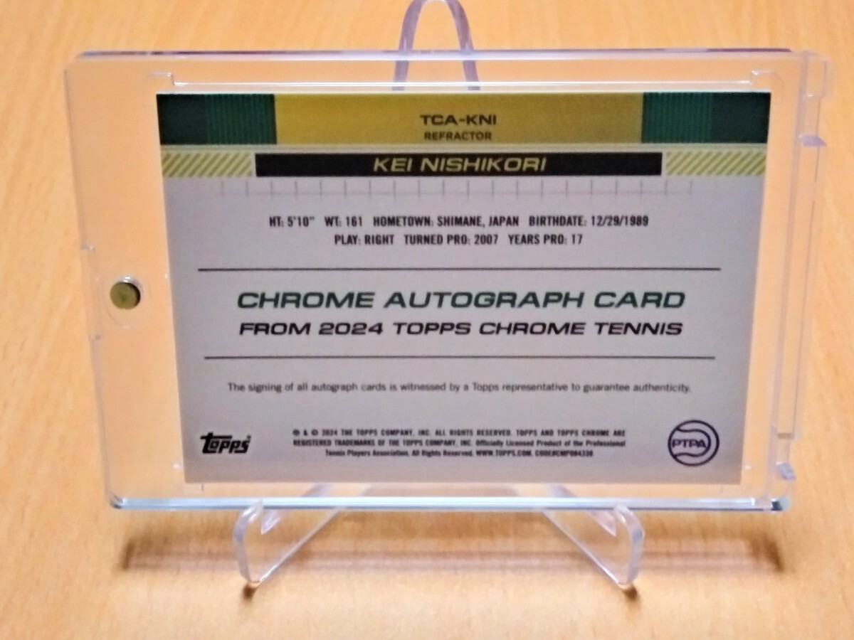 錦織圭 テニス 直筆サインカード 2024 TOPPS CHROME TENNIS 錦織 錦織圭 テニス 直筆サインカード 2024 TOPPS CHROME TENNIS 錦織