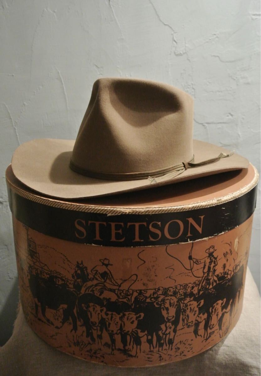 50s Vintage Stetson 3X BEAVER 7 1/2 60cm ヴィンテージ ステットソン オープンロード ビーバー ブラウン 茶 ウェスタンハット 59cm