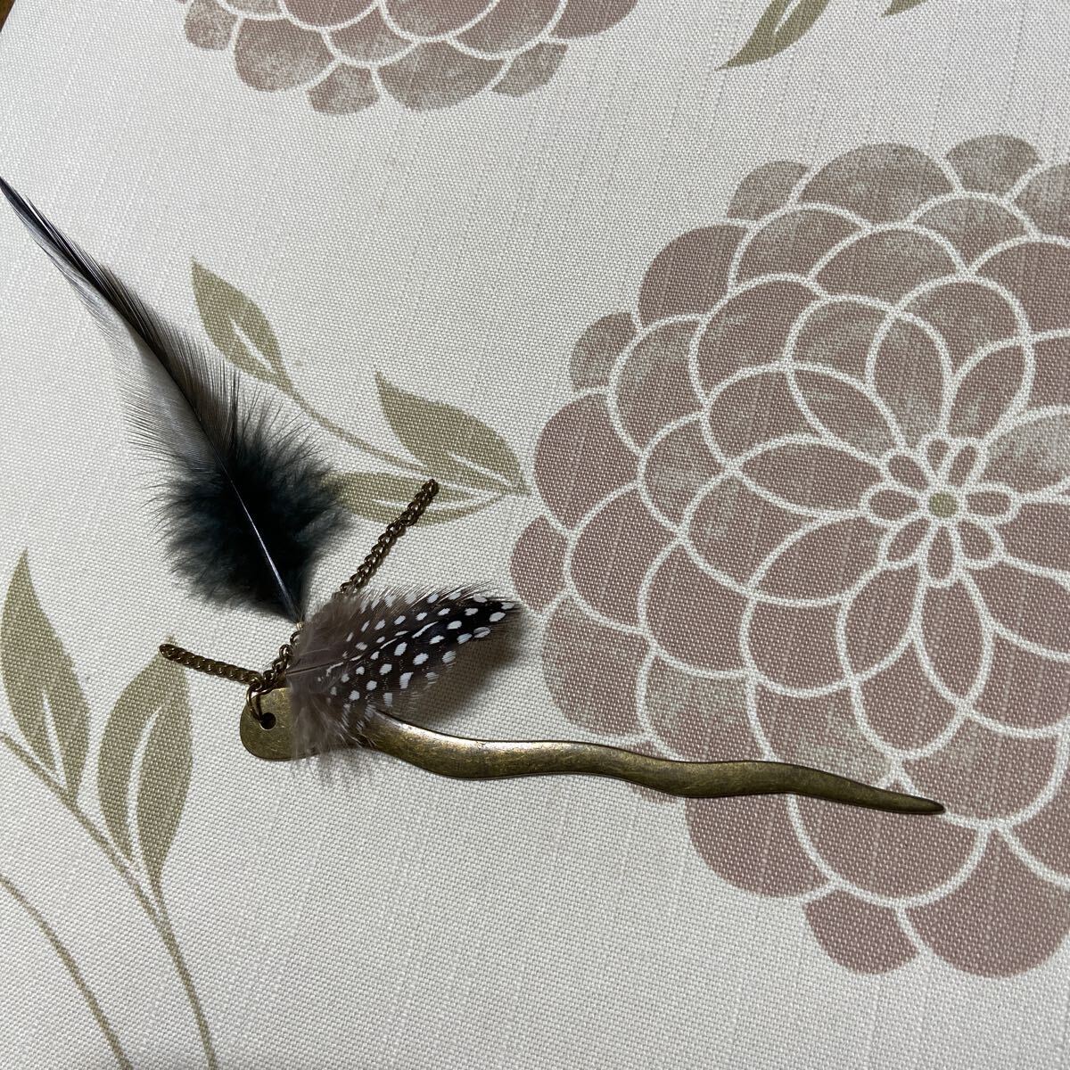 かんざし 羽　鳥　アンティーク調　羽根_画像5