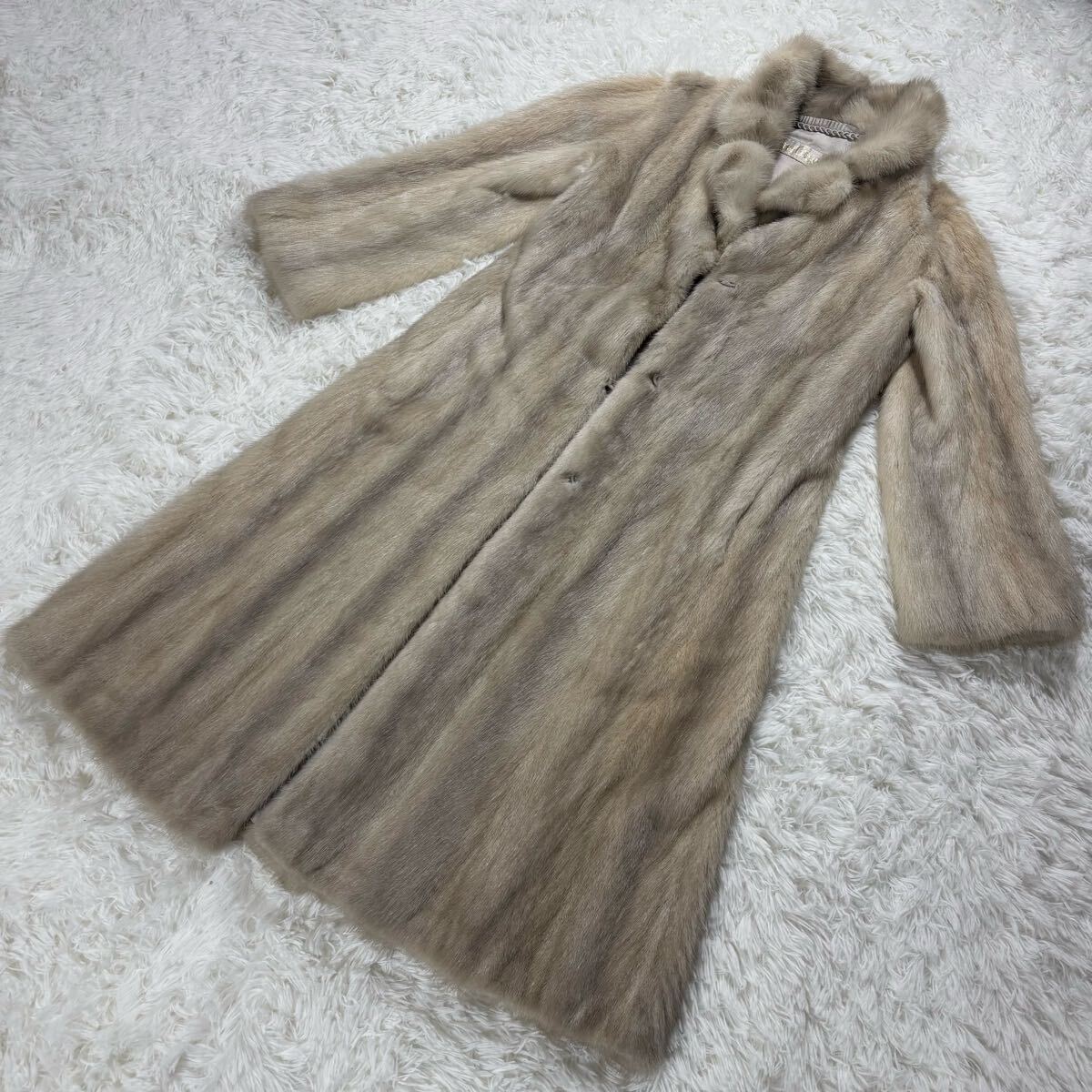 サファイアミンク MINK 本毛皮 リアルファー ロングコート 身丈 サファイアミンク MINK 本毛皮 リアルファー ロングコート 身丈