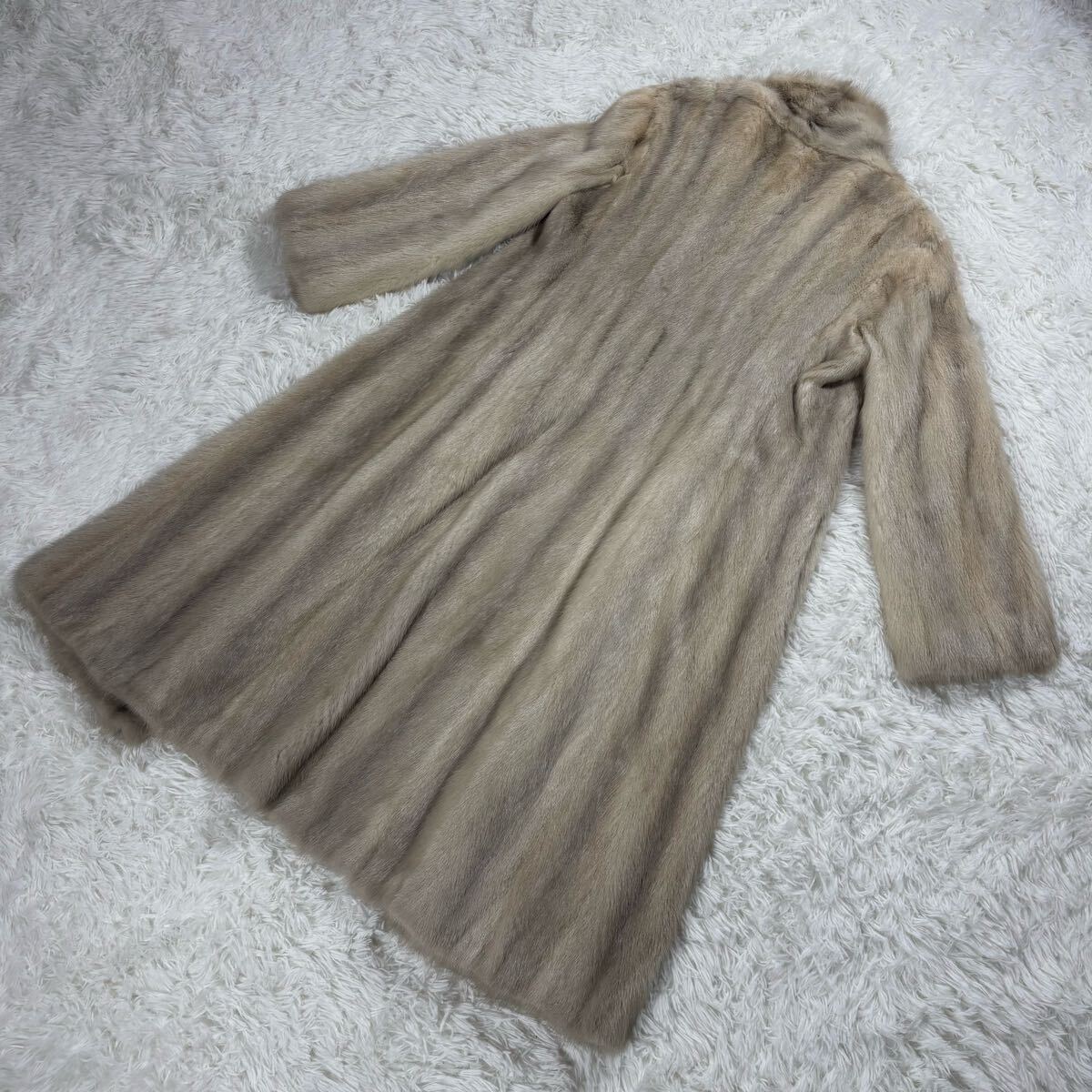 サファイアミンク MINK 本毛皮 リアルファー ロングコート 身丈 サファイアミンク MINK 本毛皮 リアルファー ロングコート 身丈