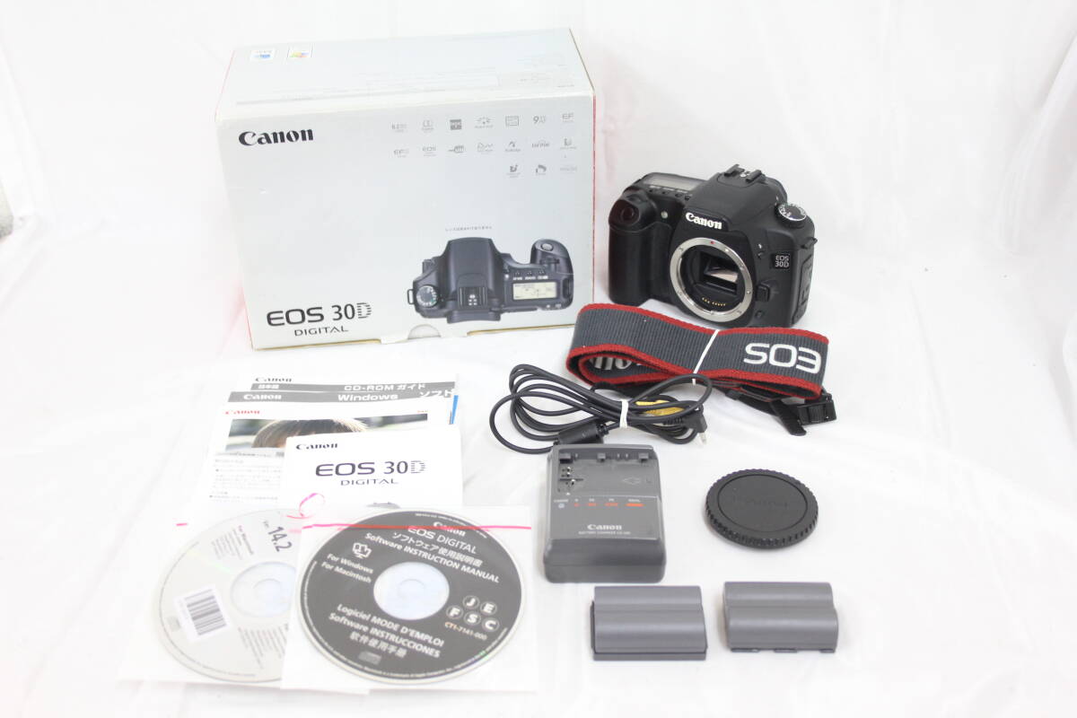 キャノン Canon EOS 30D バッテリー チャージャー付き デジタル一眼 ボディ M4255