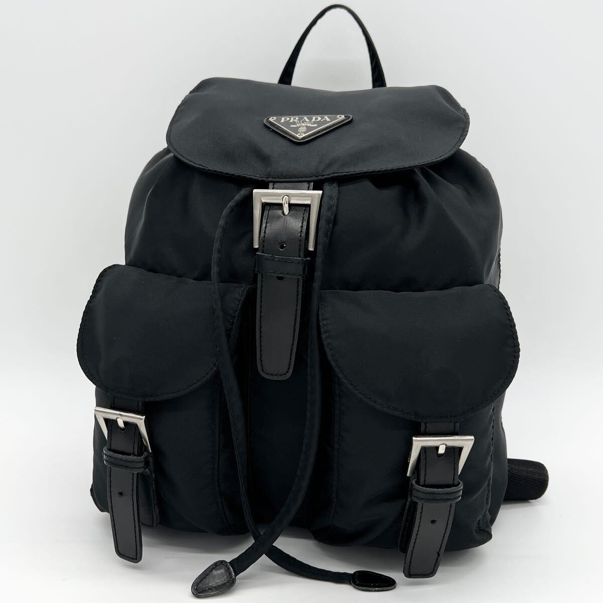 美品】 PRADA プラダ バックパック リュックサック ダブル 美品】 PRADA プラダ バックパック リュックサック ダブル