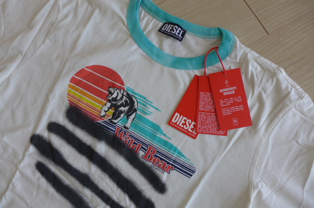 新品 送料無料 即決 正規(guī)品 ディーゼル グラフィックプリント コットン 半袖Tシャツ カットソー サイズL ユニセックス