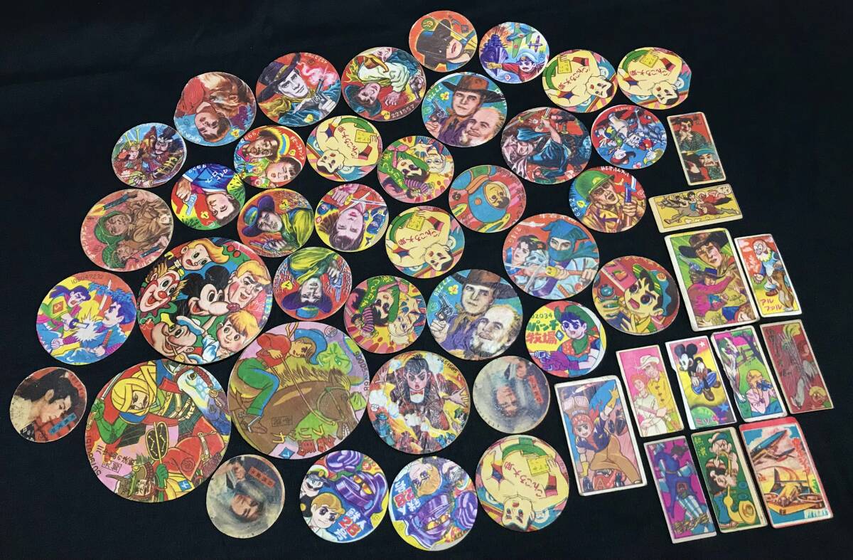 めんこ 当時物 約50枚 まとめて 角めんこ 丸めんこ カラー 絵 画 めんこ 当時物 約50枚 まとめて 角めんこ 丸めんこ カラー 絵 画