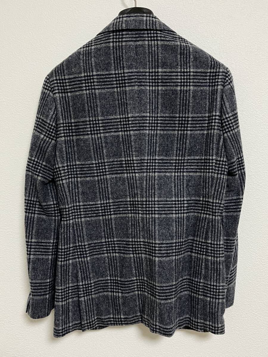 RING JACKET リングヂャケット フランネル チェック ジャケット 442 フランネル ブルーグレー チェック 秋冬物 非常に軽いアンコン仕立て
