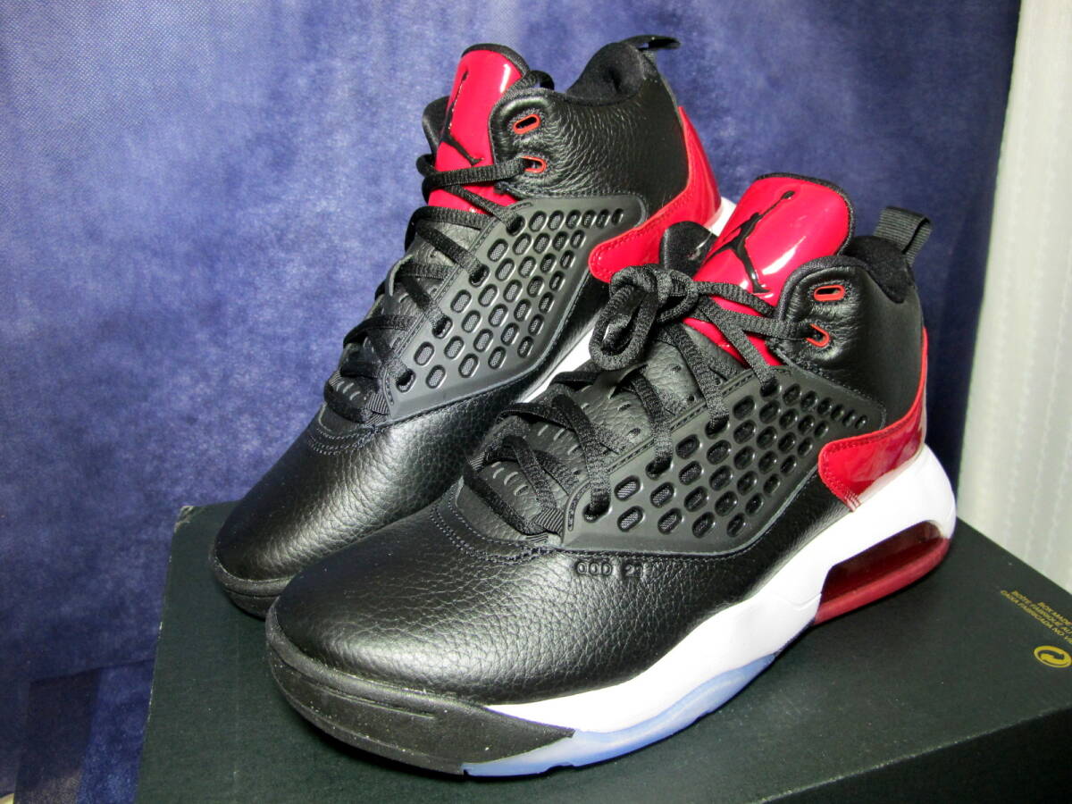 新品 NIKE JORDAN MAXIN 200 / ジョーダン マックスイン 200 26.0cm 黒×赤×白 ブルズカラー CD6107-016 天然皮革