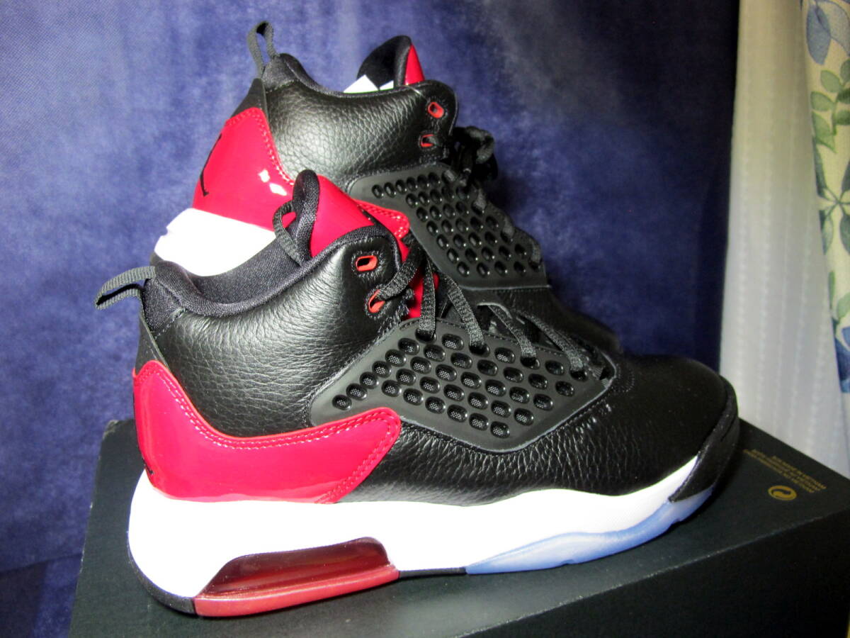 新品 NIKE JORDAN MAXIN 200 / ジョーダン マックスイン 200 26.0cm 黒×赤×白 ブルズカラー CD6107-016 天然皮革