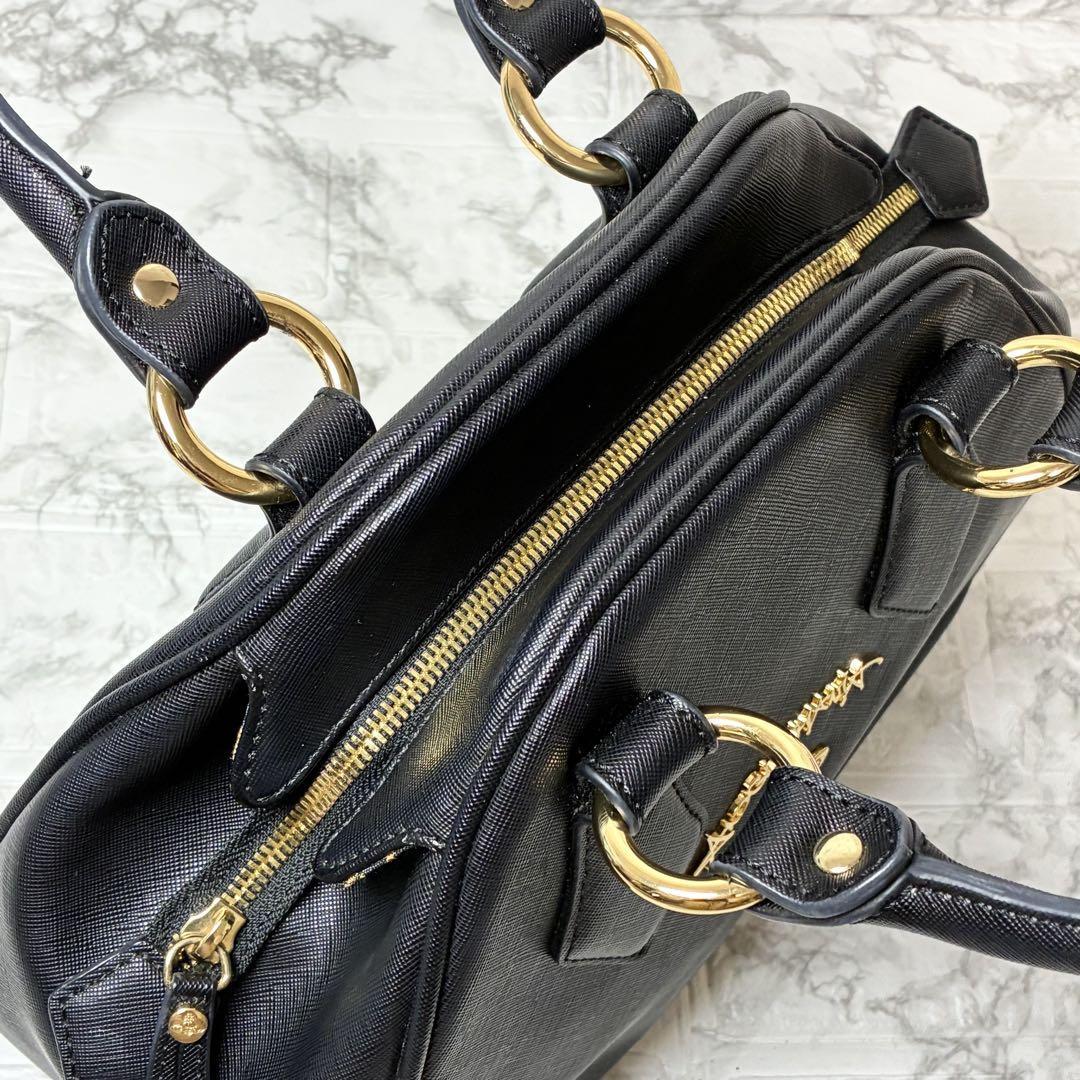 ヴィヴィアンウエストウッド アングロマニア ハンドバッグ ヤスミン 黒 Vivienne Westwood ヴィヴィアンウエストウッド バッグ YASMINE