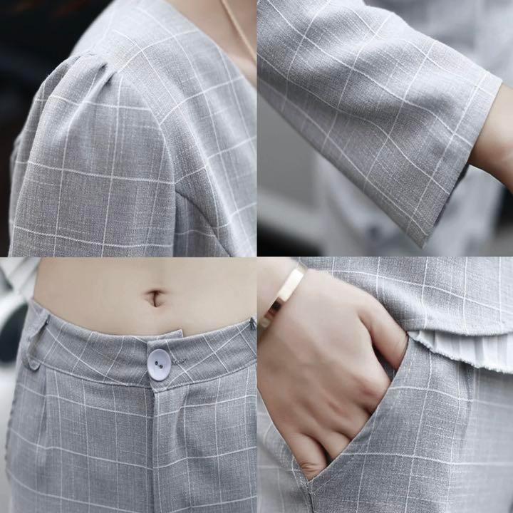 フォーマル パンツスーツ セットアップ カジュアル XL チェック 入學 卒園
