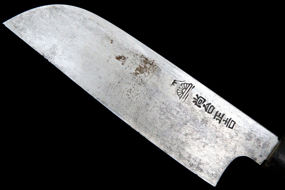 并品｜尚臺正吉 むきもの包丁 霞 四寸 樸柄 鞘付 KN02-A11190-2L3B