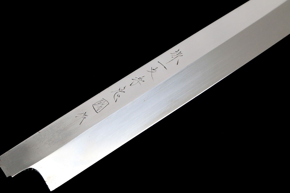 美品｜堺一文字忠國 柳刃 本焼 尺 V金10號(hào) 黒檀柄 箱付 KN02-B645-2L2B