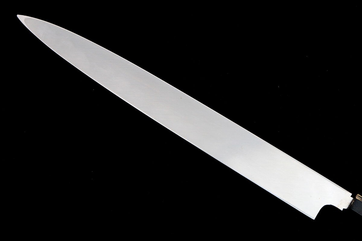 美品｜堺一文字忠國 柳刃 本焼 尺 V金10號(hào) 黒檀柄 箱付 KN02-B645-2L2B